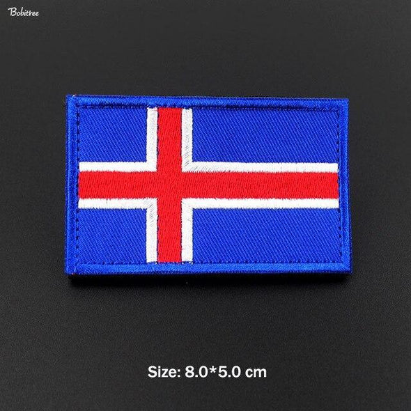 Bobitree Embroidered National Flag Patch Iceland | KNAMAO.