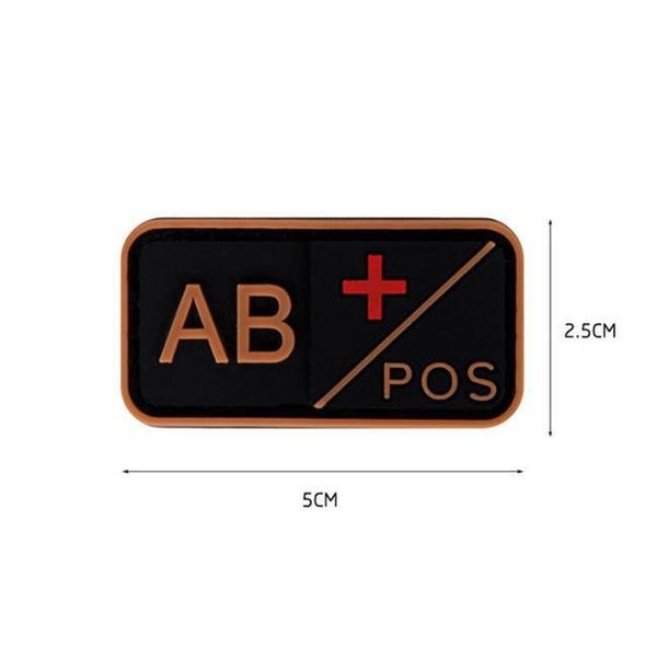IRON ON PATCH Tactical 3D PVC Blood Type Patches | KNAMAO.