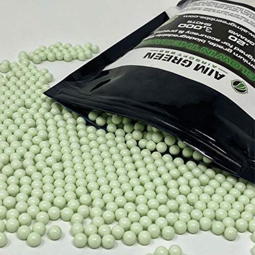 Aim Green Tracer Biodegradable Airsoft BBs - Glow In Dark .20, .25, .32g, 3,000 Count