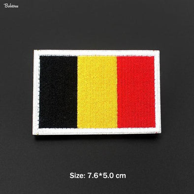 Bobitree Embroidered National Flag Patch Belgium | KNAMAO.