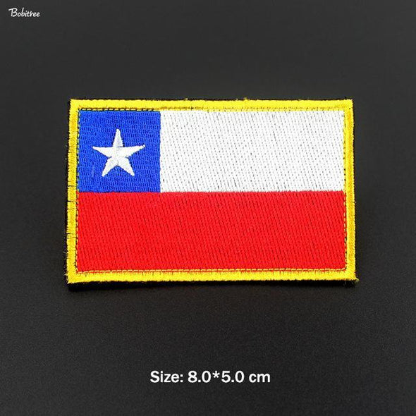 Bobitree Embroidered National Flag Patch Chile | KNAMAO.