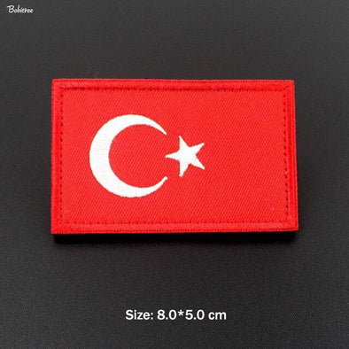 Bobitree Embroidered National Flag Patch Turkey | KNAMAO.