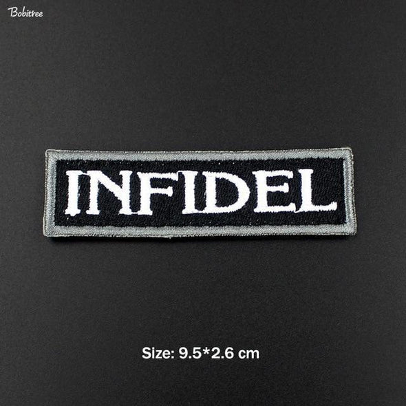 Bobitree Tactical Morale Embroidered Patch Infidel Black | KNAMAO.