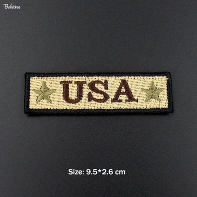 Bobitree Tactical Morale Embroidered Patch USA Tan | KNAMAO.
