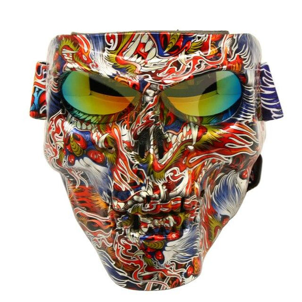 BOLLFO 132344 Skeleton Airsoft Mask with Lenses - KNAMAO