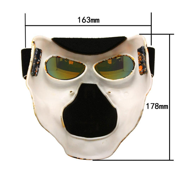 BOLLFO 132344 Skeleton Airsoft Mask with Lenses - KNAMAO