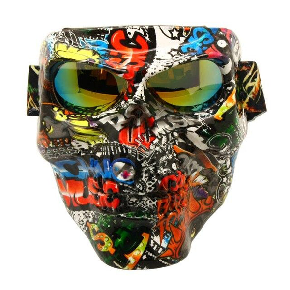 BOLLFO 132344 Skeleton Airsoft Mask with Lenses - KNAMAO