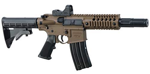 Bushmaster BMPWX Full Auto MPW CO2-Powered BB Air Rifle With Dual Action Capability And Red Dot Sight Black-FDE | KNAMAO.