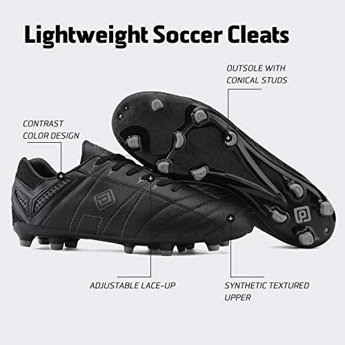 DREAM PAIRS Men's 160471-M Black Grey Sport Cleats | KNAMAO.