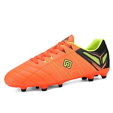 DREAM PAIRS Mens 160471-M Orange Black-Lemon-Green Sport Cleats | KNAMAO.
