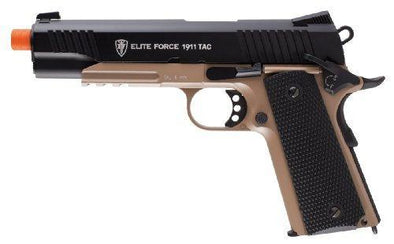 Elite Force 1911 TAC Blowback 6mm BB Pistol Airsoft Gun FDE-Black | KNAMAO.