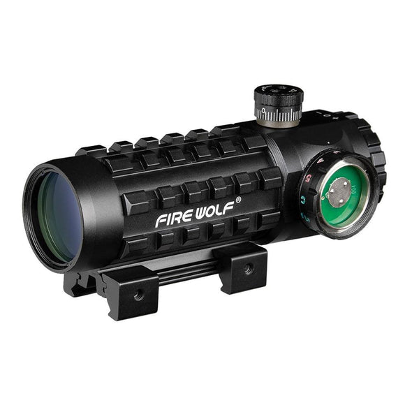 Fire Wolf FW1-NHD194 3X28 Green-Red Dot tactical Cross Sight Scope for 11 and 20mm Rail Mount | KNAMAO.