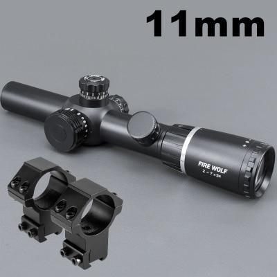 Fire Wolf FW2724 2-7x24 Riflescopes with 11-20mm Mount | KNAMAO.