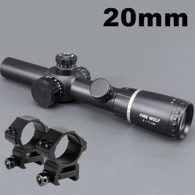 Fire Wolf FW2724 2-7x24 Riflescopes with 11-20mm Mount | KNAMAO.