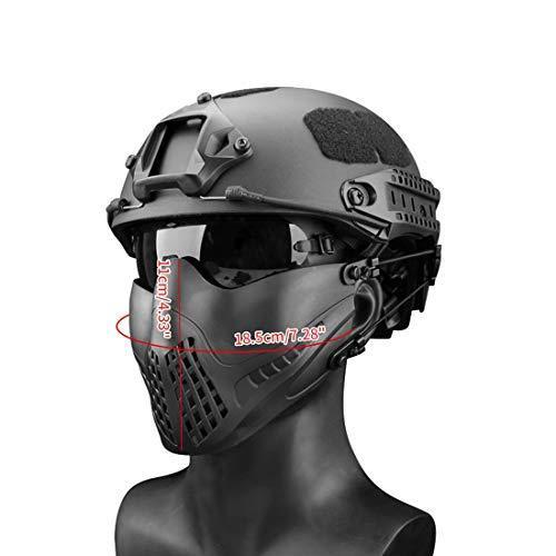 Freahap Airsoft Half Face Mask Black | KNAMAO.