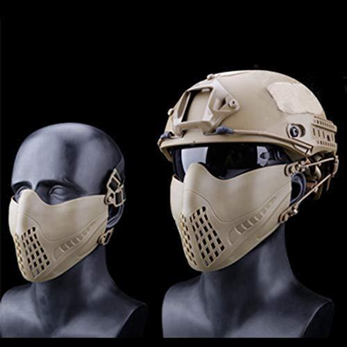 Freahap Airsoft Half Face Mask Brown | KNAMAO.