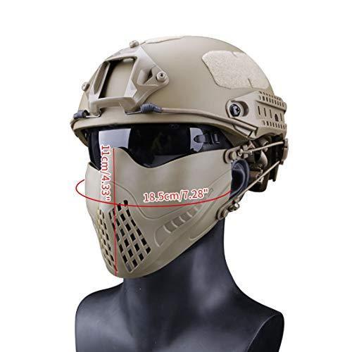 Freahap Airsoft Half Face Mask Brown | KNAMAO.