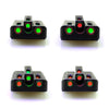 FTODSP Tactical Fiber Optic Front And Rear Red/Green Dot Sights - KNAMAO