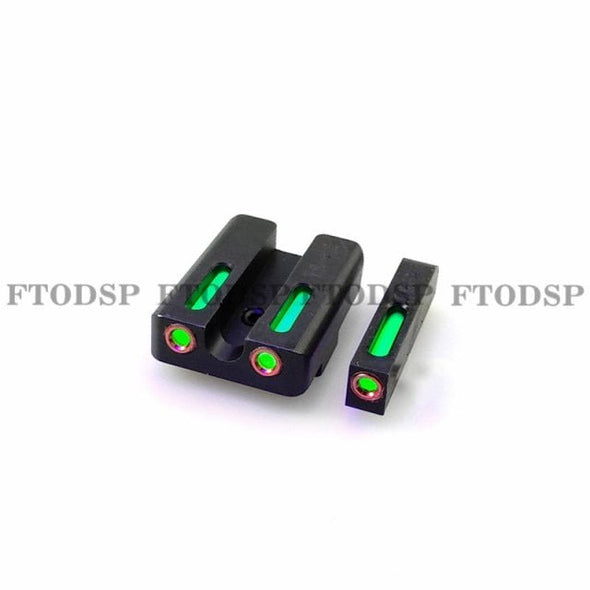 FTODSP Tactical Fiber Optic Front And Rear Red/Green Dot Sights - KNAMAO