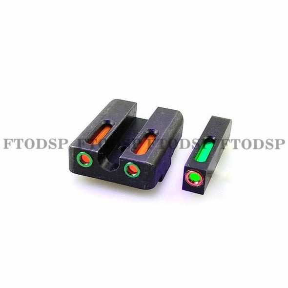 FTODSP Tactical Fiber Optic Front And Rear Red/Green Dot Sights - KNAMAO