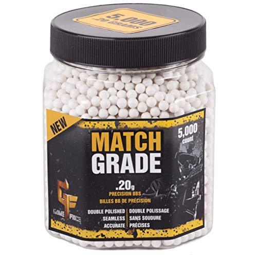 GameFace 20GBW5J Match Grade .20-Gram White Airsoft BBs 5000pcs | KNAMAO.