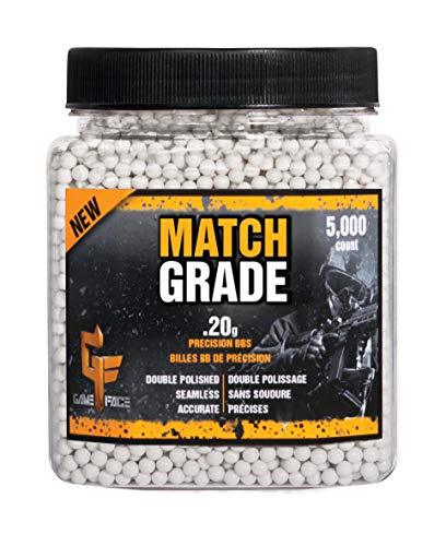 GameFace 20GBW5J Match Grade .20-Gram White Airsoft BBs 5000pcs | KNAMAO.