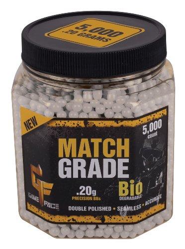 GameFace 20GBW5J Match Grade .20-Gram White Bio Airsoft BBs 5000pcs | KNAMAO.