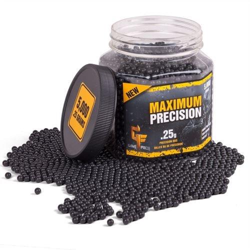 GameFace 25GPB5J Maximum Precision Heavy-Weight .25-Gram Black Airsoft BBs 5000pcs | KNAMAO.