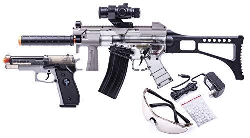 GameFace GFRPKTGS Ghost Affliction Full-Auto Airsoft BB SMG-Pistol Kit Grey-Smoke | KNAMAO.