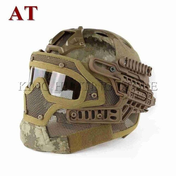 Guanhzhou Airsoft FAST-Helmet with Google-Mask Combination | KNAMAO.