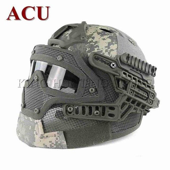 Guanhzhou Airsoft FAST-Helmet with Google-Mask Combination | KNAMAO.
