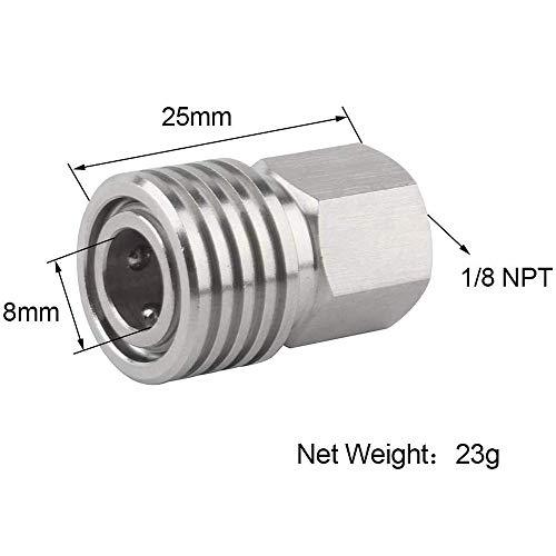 Gurlleu 1/8 inch NPT to 8MM Quick-Disconnect Adapter Stainless Steel Female Converter Air Tool Fittings | KNAMAO.