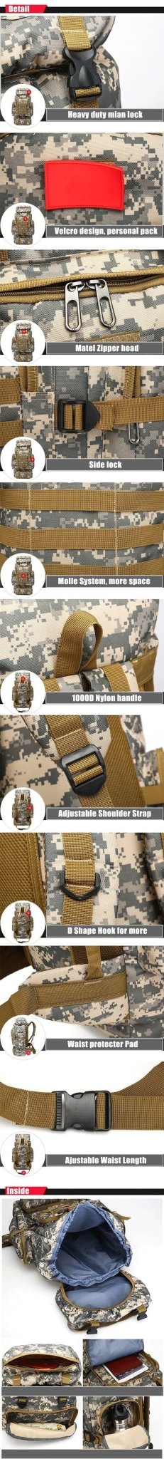 IMOK 0711BBLD02 Tactical Military Hiking Backpack 80L | KNAMAO.
