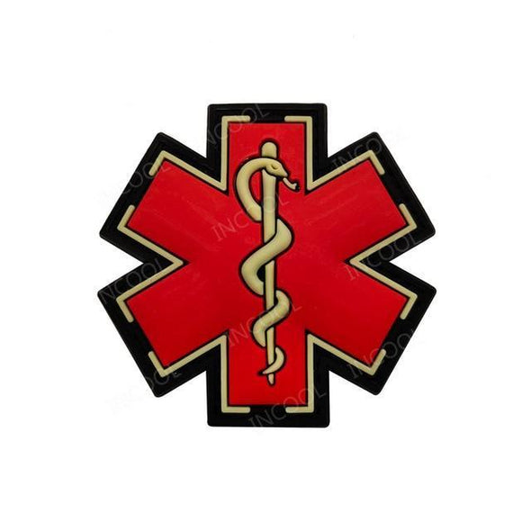 INCOOL 3D PVC Medical PARAMEDIC Tactical Moral Patch Red | KNAMAO.