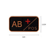 IRON ON PATCH Tactical 3D PVC Blood Type Patches | KNAMAO.