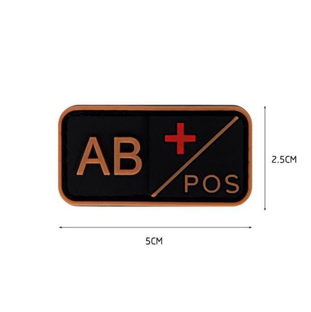 Stat Blood Patch IRON ON PATCH Tactical 3D PVC Blood Type Patches