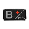 IRON ON PATCH Tactical 3D PVC Blood Type Patches | KNAMAO.