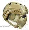Jadedragon PJ Tactical Fast Helmet + Protect Ear Foldable Double Straps Half Face Mesh Mask + Goggle A TACS-AU | KNAMAO.