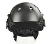 Jadedragon PJ Tactical Fast Helmet + Protect Ear Foldable Double Straps Half Face Mesh Mask + Goggle Black | KNAMAO.