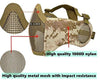 Jadedragon PJ Tactical Fast Helmet + Protect Ear Foldable Double Straps Half Face Mesh Mask + Goggle Desert Digital | KNAMAO.