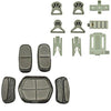 Jadedragon PJ Tactical Fast Helmet + Protect Ear Foldable Double Straps Half Face Mesh Mask + Goggle Green | KNAMAO.