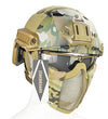 Jadedragon PJ Tactical Fast Helmet + Protect Ear Foldable Double Straps Half Face Mesh Mask + Goggle Multicam | KNAMAO.