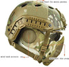 Jadedragon PJ Tactical Fast Helmet + Protect Ear Foldable Double Straps Half Face Mesh Mask + Goggle Multicam | KNAMAO.