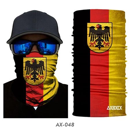 JIUSUYI AX43-64 Unisex 3D National Flag Neck Gaiter - KNAMAO