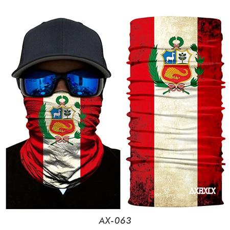 JIUSUYI AX43-64 Unisex 3D National Flag Neck Gaiter - KNAMAO