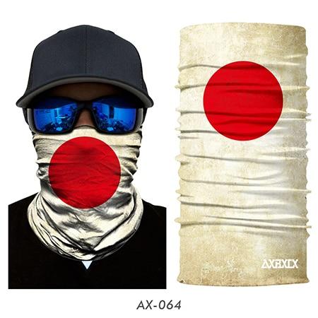 JIUSUYI AX43-64 Unisex 3D National Flag Neck Gaiter - KNAMAO