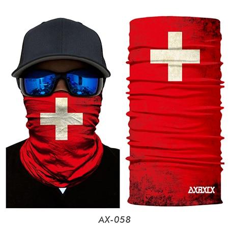 JIUSUYI AX43-64 Unisex 3D National Flag Neck Gaiter - KNAMAO