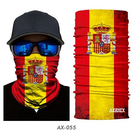 JIUSUYI AX43-64 Unisex 3D National Flag Neck Gaiter - KNAMAO