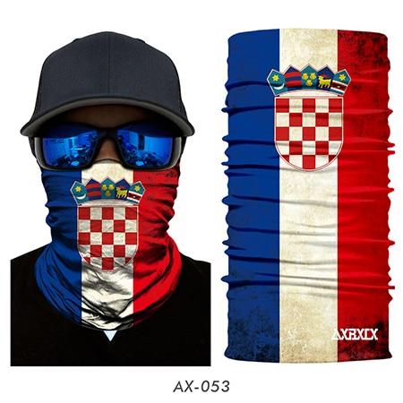 JIUSUYI AX43-64 Unisex 3D National Flag Neck Gaiter - KNAMAO