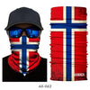 JIUSUYI AX43-64 Unisex 3D National Flag Neck Gaiter - KNAMAO